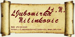 LJubomirka Milinković vizit kartica